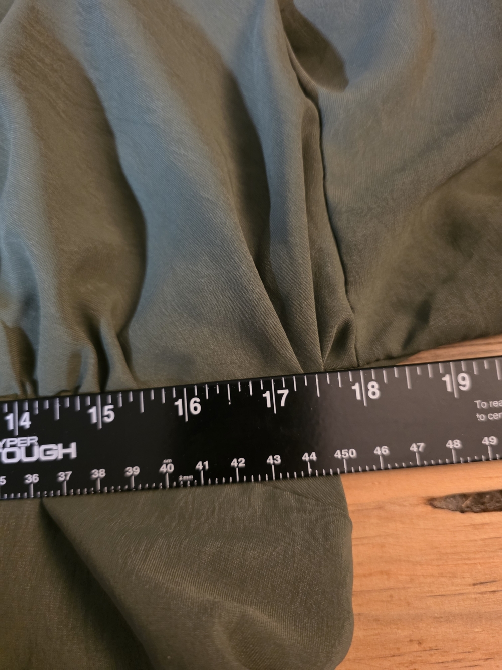SHEIN Olive Green V-Neck Flutter Sleeve Wrap Top - Picture 4 of 4